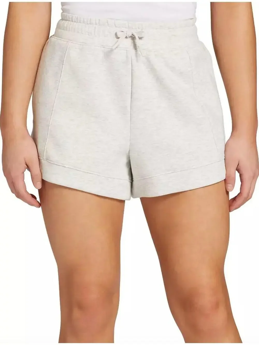 (C268) DSG Girls Sport Fleece Athletic Shorts Light Heather Gray Size Small NWT